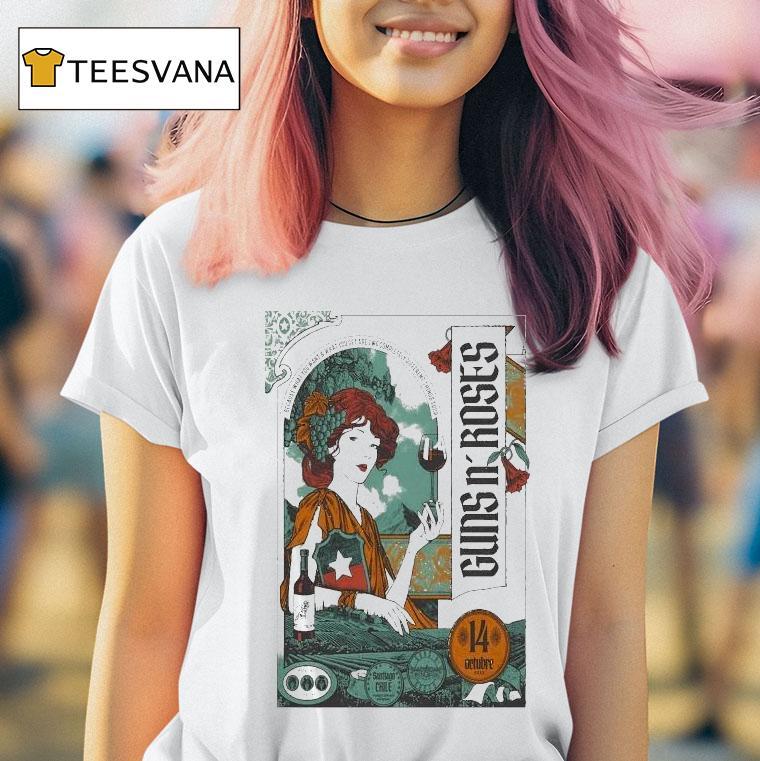 Guns N Roses Santiago Cl T Shirt Guns N Roses Santiago Cl T Shirt