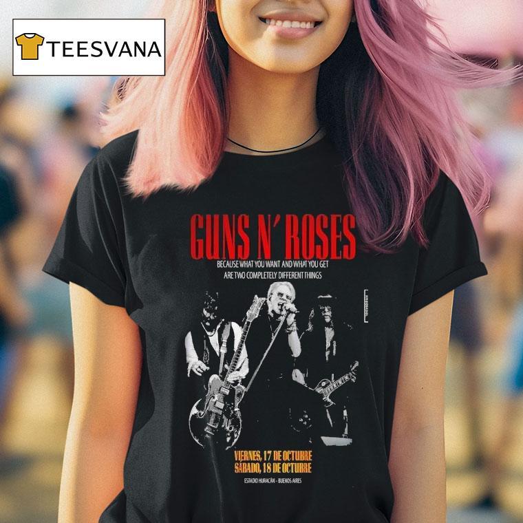 Guns N Roses Oct Estadio Huracan In Buenos Aires Argentina T Shirt Guns N Roses Oct Estadio Huracan In Buenos Aires Argentina T Shirt