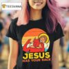 Jesus Has Your Back Santa Devil Vintage Graphic T Shirt