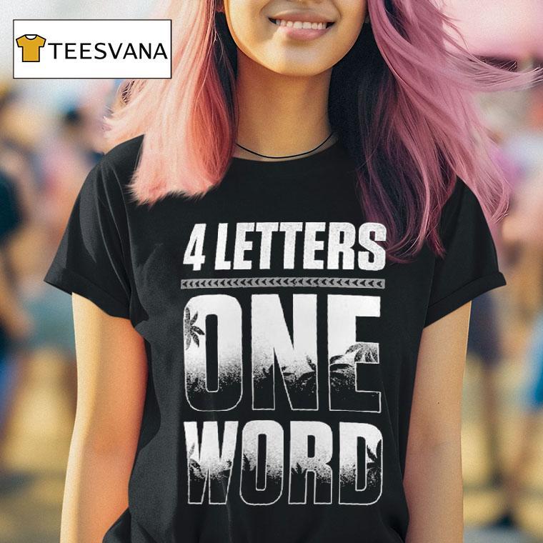Jey Uso Four Letters One Word Black T Shirt Jey Uso Four Letters One Word Black T Shirt