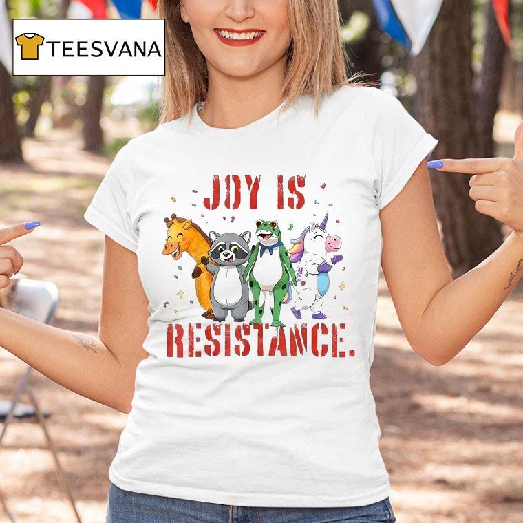 Joy Is Resistance Portland Frog Protest Raccoon Unicorn T Shirt Joy Is Resistance Portland Frog Protest Raccoon Unicorn T Shirt