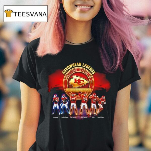 Kansas City Chiefs Football Team Seasons Strong Arrowhead Legends T Shirt