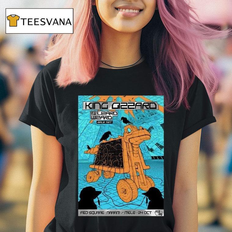 King Gizzard And The Lizard Wizard Melbourne October Tour T Shirt King Gizzard And The Lizard Wizard Melbourne October Tour T Shirt