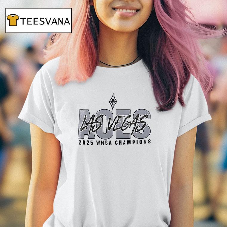 Las Vegas Aces Wnba Champions Logo Silhouette T Shirt Las Vegas Aces Wnba Champions Logo Silhouette T Shirt