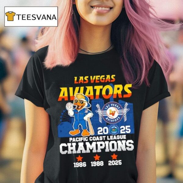 Las Vegas Aviators Baseball Pacific Coast League Champions Mascot Logo T Shirt