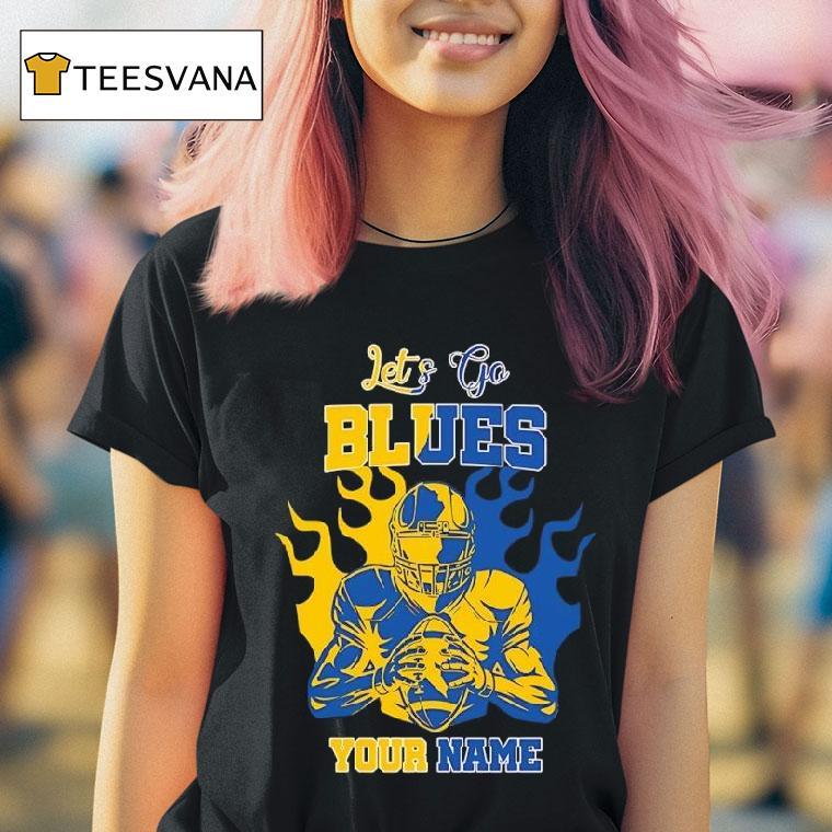 Let S Go Blues Your Name Michigan Wolverines Player T Shirt Let S Go Blues Your Name Michigan Wolverines Player T Shirt