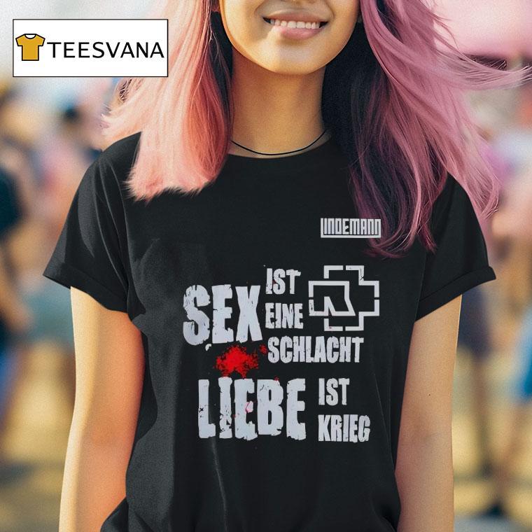 Lindemann Sex Ist Eine Schlacht Liebe Ist Krieg Meine Welt Tour T Shirt Lindemann Sex Ist Eine Schlacht Liebe Ist Krieg Meine Welt Tour T Shirt
