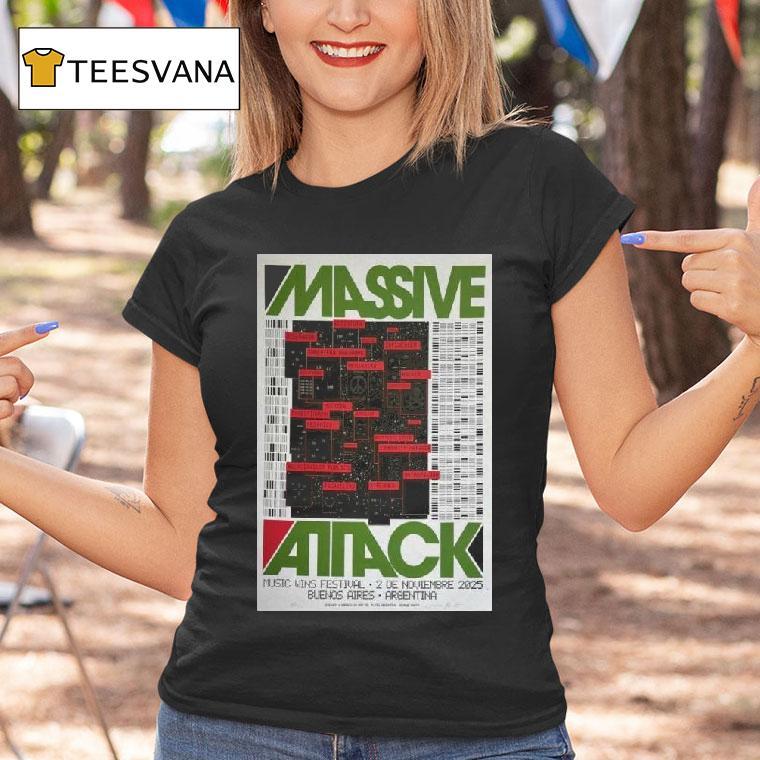 Massive Attack Festival Buenos Aires Argentina Nov T Shirt Massive Attack Festival Buenos Aires Argentina Nov T Shirt
