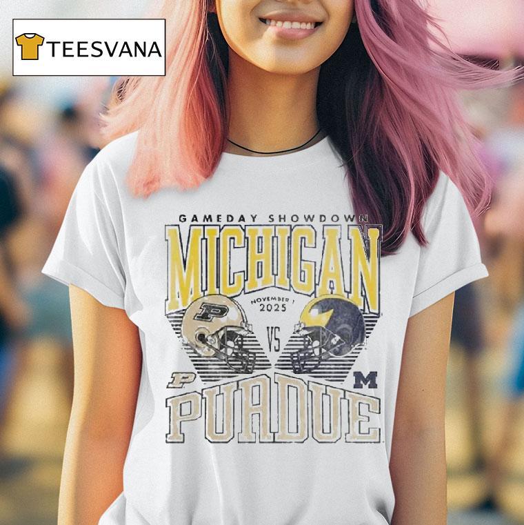 Michigan Wolverines Vs Purdue Boilermakers Football Gameday Showdown T Shirt Michigan Wolverines Vs Purdue Boilermakers Football Gameday Showdown T Shirt