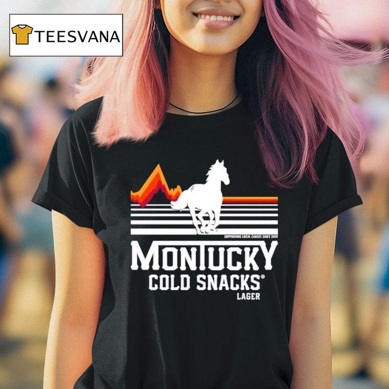 Montucky Cold Snacks Lager Horse T Shirt Montucky Cold Snacks Lager Horse T Shirt