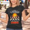 Never Underestimate A Woman Who Loves Fall And Her Kansas City Chiefs Walking Across Halloween T Shirt