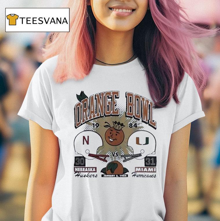 Orange Bowl Ncaa Nebraska Cornhuskers Vs Miami Hurricanes Vintage T Shirt Orange Bowl Ncaa Nebraska Cornhuskers Vs Miami Hurricanes Vintage T Shirt
