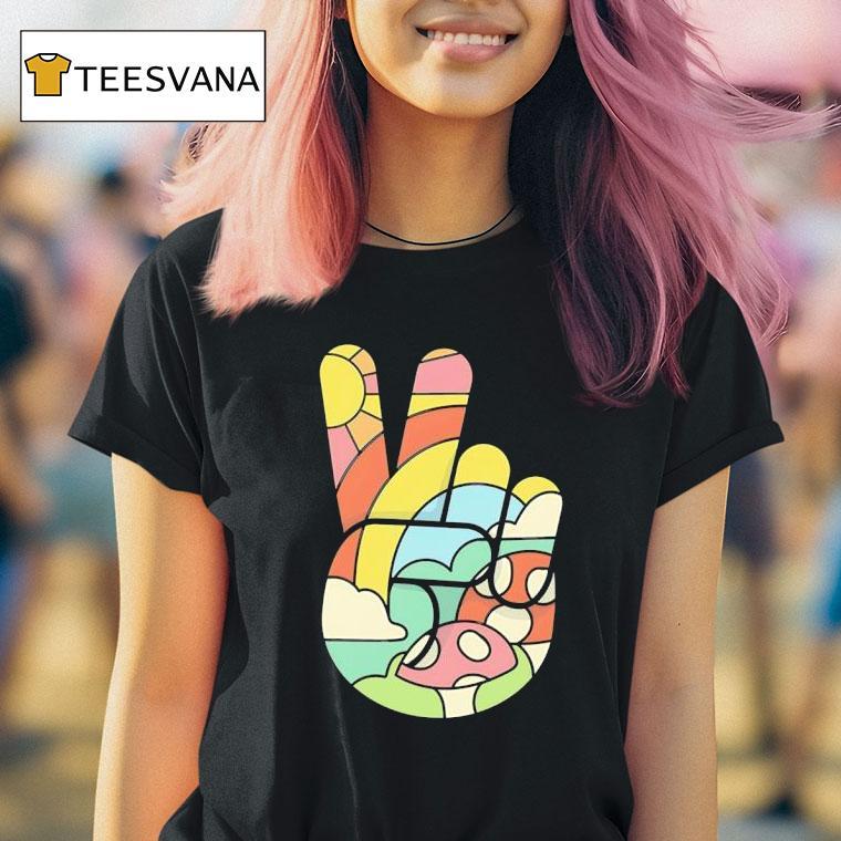 Peaceful Doodle A Hand Making The Peace Sign T Shirt Peaceful Doodle A Hand Making The Peace Sign T Shirt