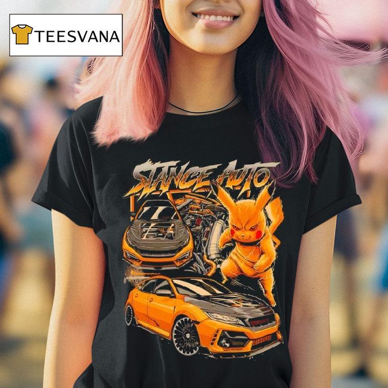 Pikachu Stance Auto Honda Civic Type R T Shirt Pikachu Stance Auto Honda Civic Type R T Shirt