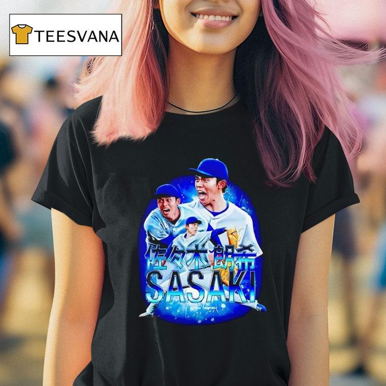 Roki Sasaki Los Angeles Dodgers Baseball Graphic T Shirt Roki Sasaki Los Angeles Dodgers Baseball Graphic T Shirt