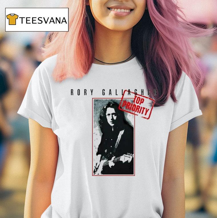 Rory Gallagher Top Priority Album T Shirt Rory Gallagher Top Priority Album T Shirt
