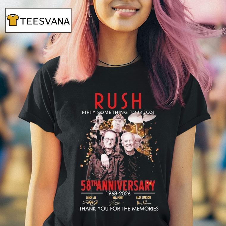 Rush Fifty Something Tour Th Anniversary Thank You For The Memories Signatures T Shirt Rush Fifty Something Tour Th Anniversary Thank You For The Memories Signatures T Shirt