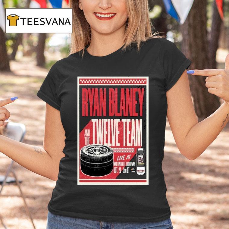 Ryan Blaney Live At Martinsville Speedway Oct T Shirt Ryan Blaney Live At Martinsville Speedway Oct T Shirt