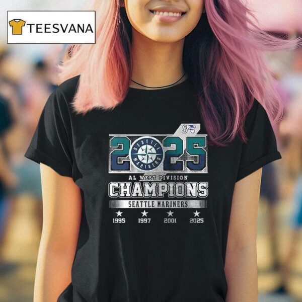 Seattle Mariners Al West Champions Name Roster T Shirt