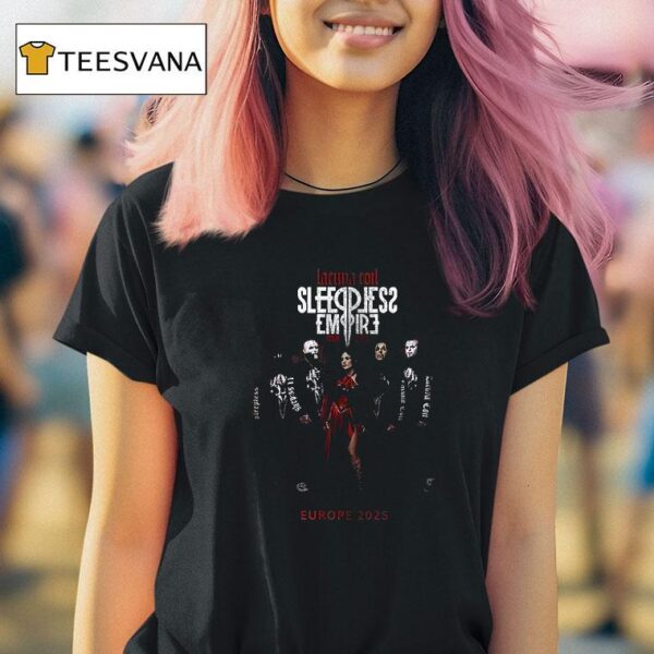 Sleepless Empire Lacuna Coil Tour Cities Schedule T Shirt