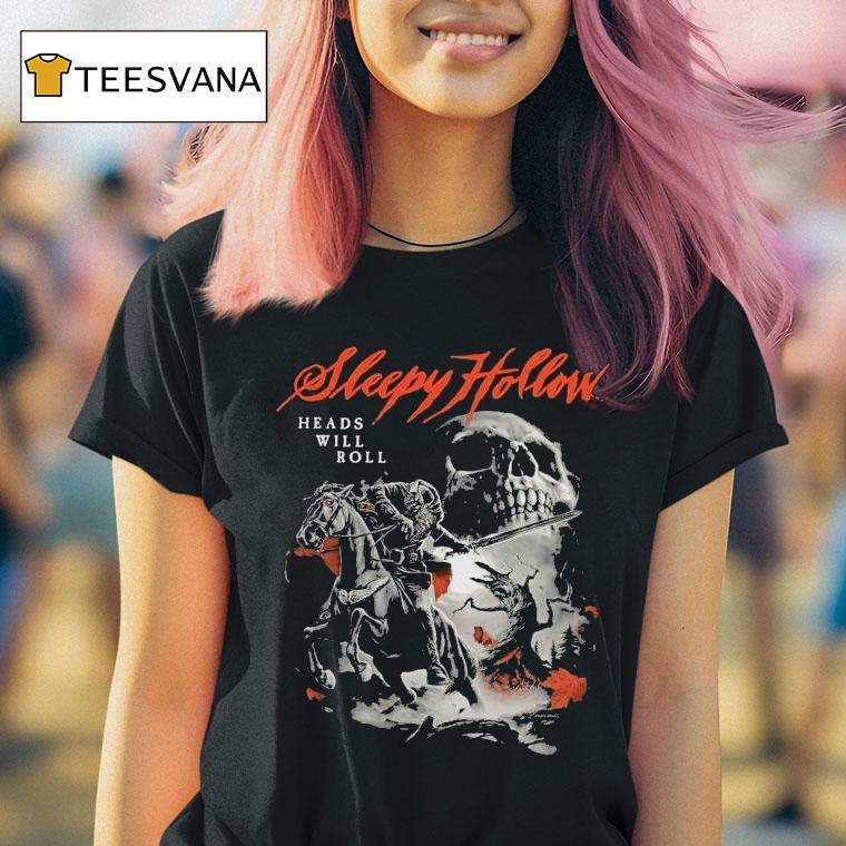 Sleepy Hollow Heads Will Roll Skull T Shirt Sleepy Hollow Heads Will Roll Skull T Shirt