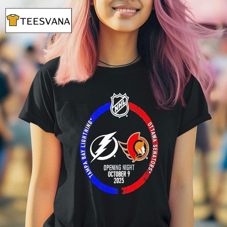 Tampa Bay Lightning Vs Ottawa Senators Nhl Opening Nigh T Shirt Tampa Bay Lightning Vs Ottawa Senators Nhl Opening Nigh T Shirt