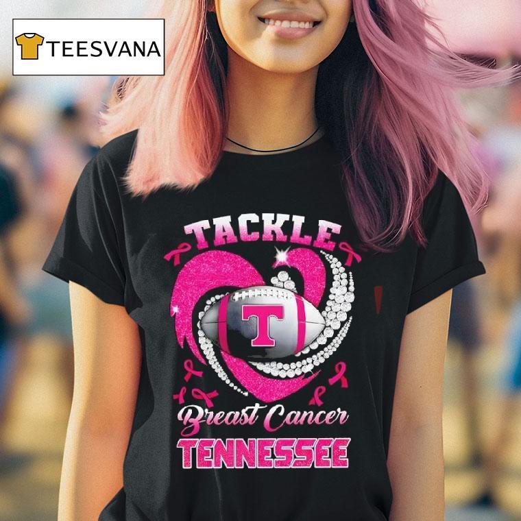 Tennessee Volunrs Tide Breast Cancer Awareness Tackle Hear T Shirt Tennessee Volunrs Tide Breast Cancer Awareness Tackle Hear T Shirt