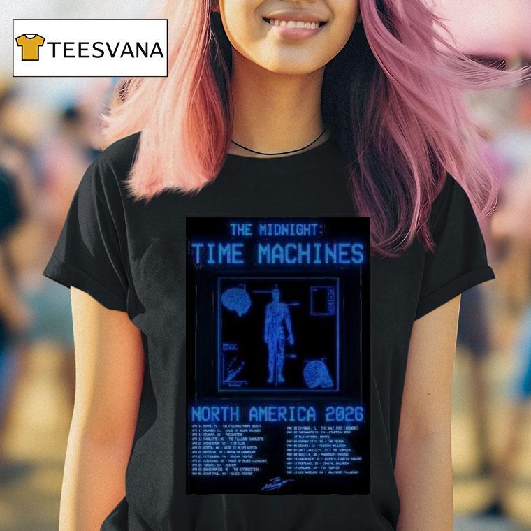 The Midnight Time Machines North America T Shirt The Midnight Time Machines North America T Shirt
