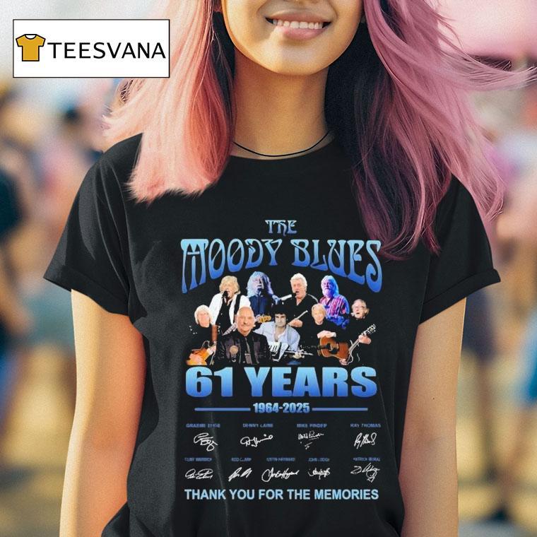 The Moody Blues Years Thank You For The Memories Signatures T Shirt The Moody Blues Years Thank You For The Memories Signatures T Shirt
