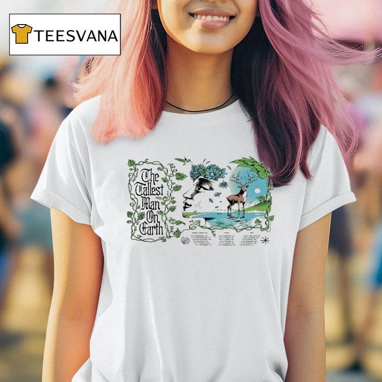 The Tallest Man On Earth North American Tour Dates Deer Face T Shirt The Tallest Man On Earth North American Tour Dates Deer Face T Shirt