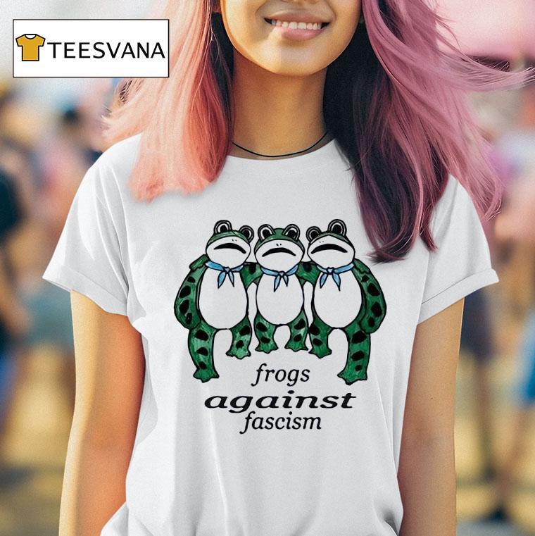 Three Frogs Arm Around Against Fascism T Shirt Three Frogs Arm Around Against Fascism T Shirt