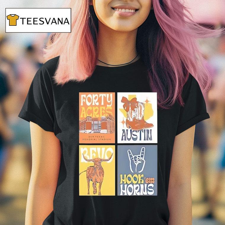 University Of Texas Longhorns Forty Acres Austin Hook Em Horns T Shirt University Of Texas Longhorns Forty Acres Austin Hook Em Horns T Shirt