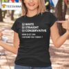 White Straight Conservative T Shirt