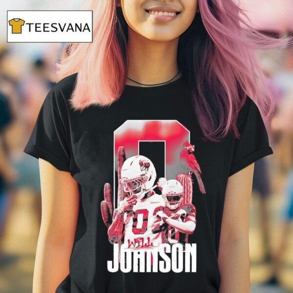 Will Johnson Arizona Cardinals Bird Football Team T Shirt