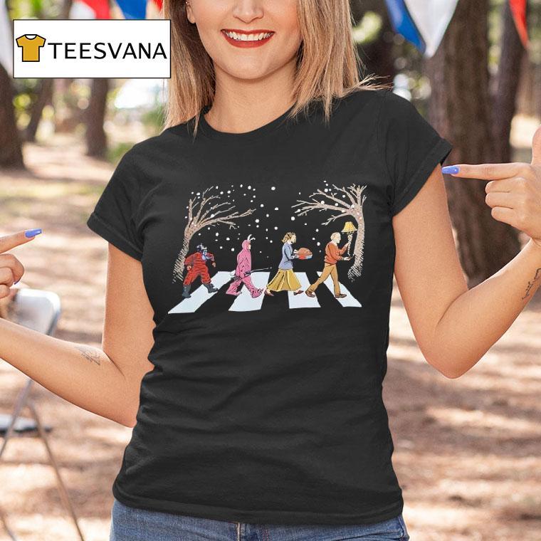 A Christmas Story Characters Walking Across T Shirt A Christmas Story Characters Walking Across T Shirt