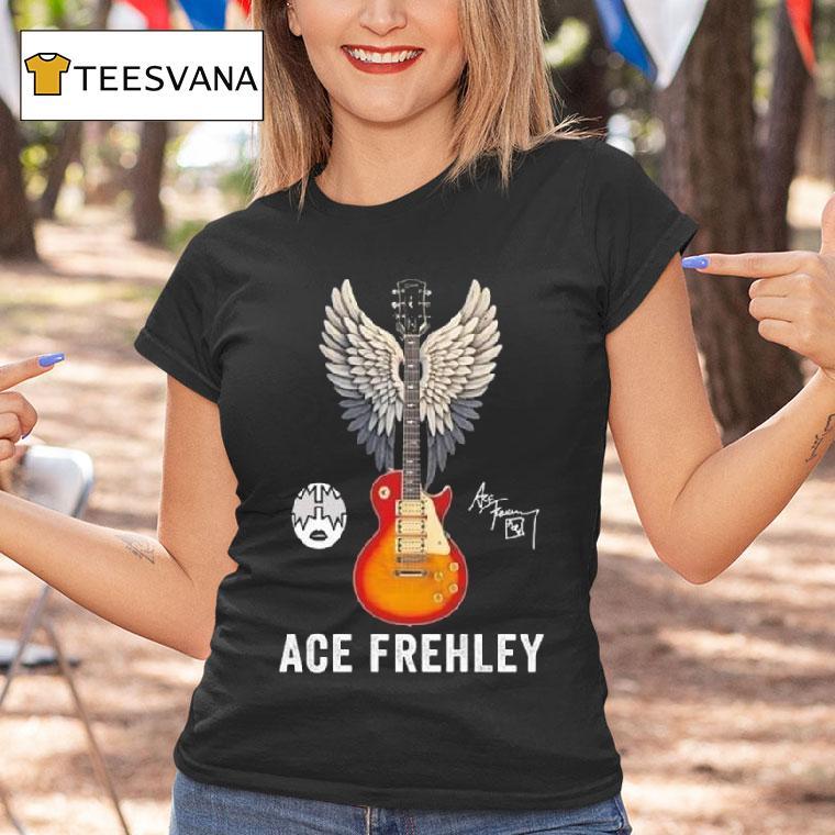 Ace Frehley Guitar Wings Signature T Shirt Ace Frehley Guitar Wings Signature T Shirt