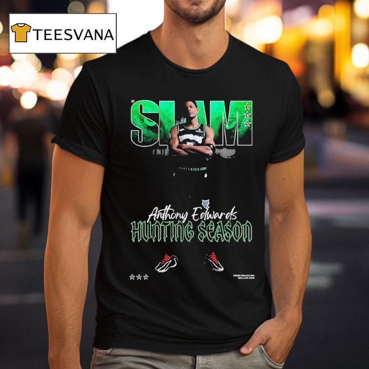 Anthony Edwards Slam Hunting Season T Shirt Anthony Edwards Slam Hunting Season T Shirt