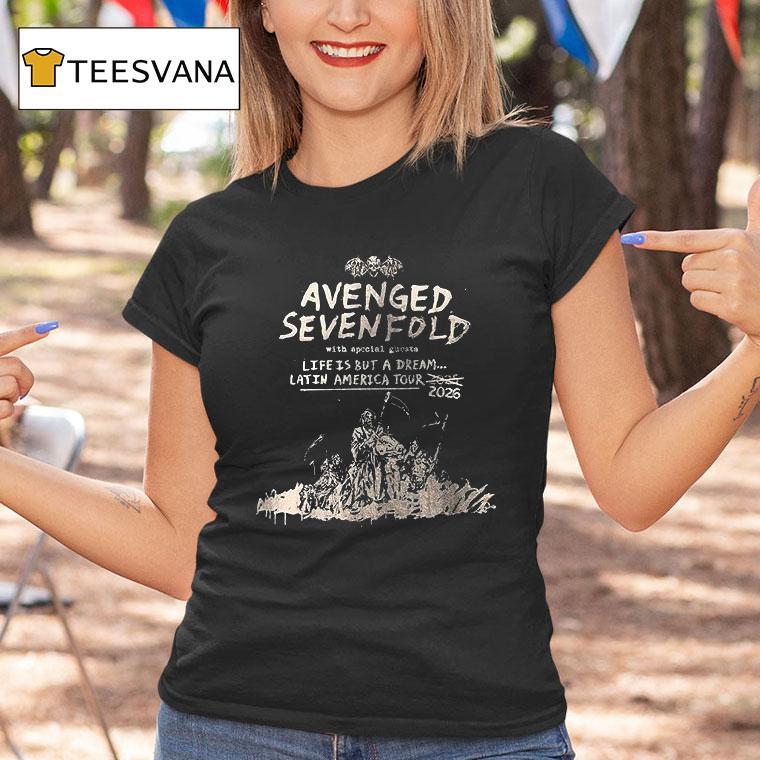 Avenged Sevenfold Life Is But A Dream Latin America Tour T Shirt Avenged Sevenfold Life Is But A Dream Latin America Tour T Shirt