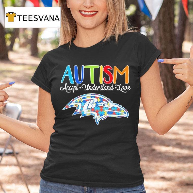 Baltimore Ravens Autism Accept Understand Love T Shirt Baltimore Ravens Autism Accept Understand Love T Shirt