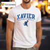 Blue Blob Mascot Xavier Muskers Basketball T Shirt
