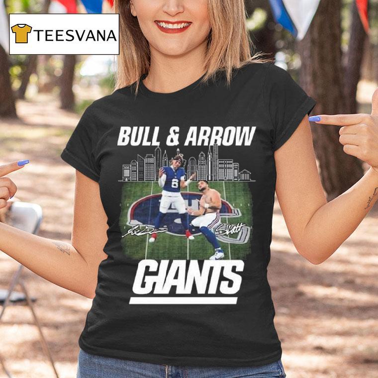 Bull Arrow New York Giants Signatures Skyline T Shirt Bull Arrow New York Giants Signatures Skyline T Shirt
