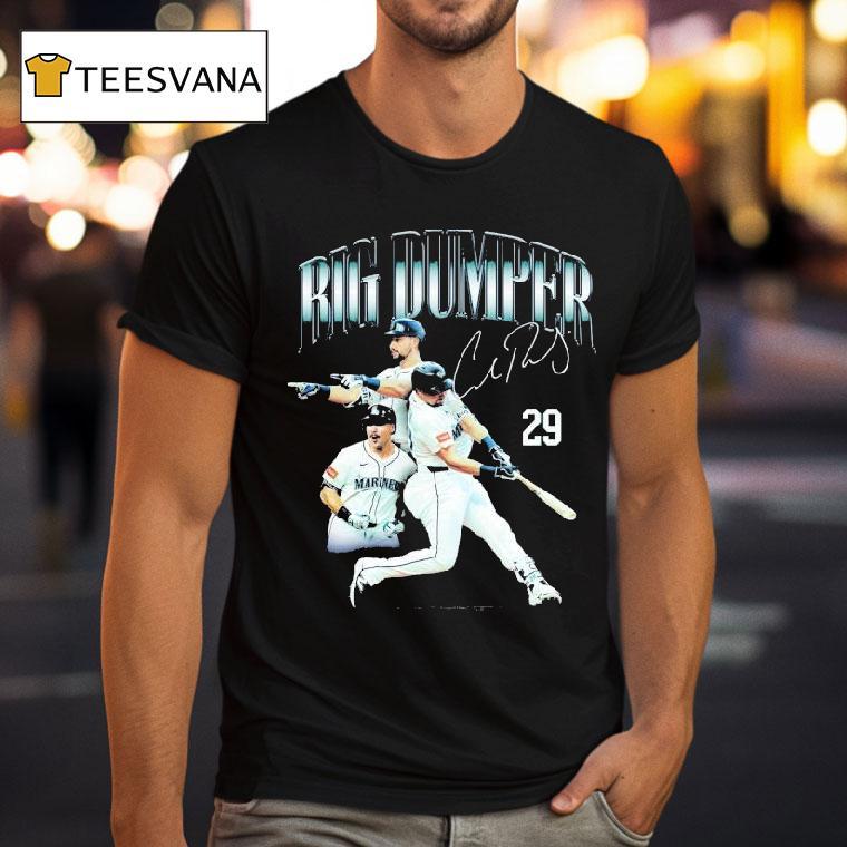 Cal Raleigh Big Dumper Seattle Mariners Player Signature T Shirt Cal Raleigh Big Dumper Seattle Mariners Player Signature T Shirt