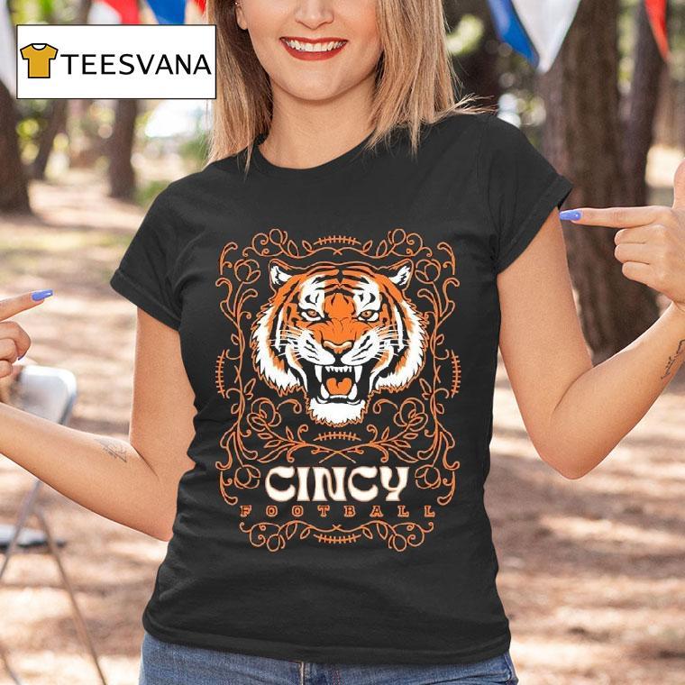 Cincinnati Bengals Cincy Football Tiger Pinstripe T Shirt Cincinnati Bengals Cincy Football Tiger Pinstripe T Shirt