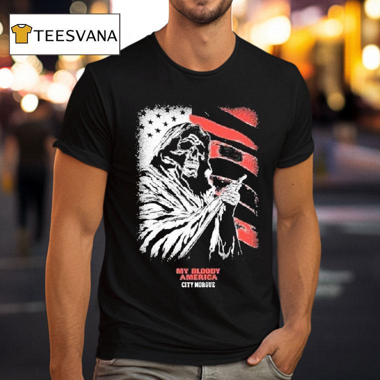 City Morgue Clothing Shop My Bloody America T Shirt City Morgue Clothing Shop My Bloody America T Shirt