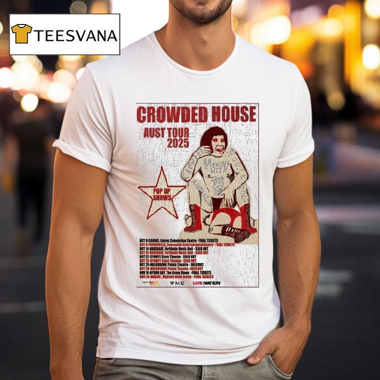 Crowded House Australia Tour T Shirt Crowded House Australia Tour T Shirt
