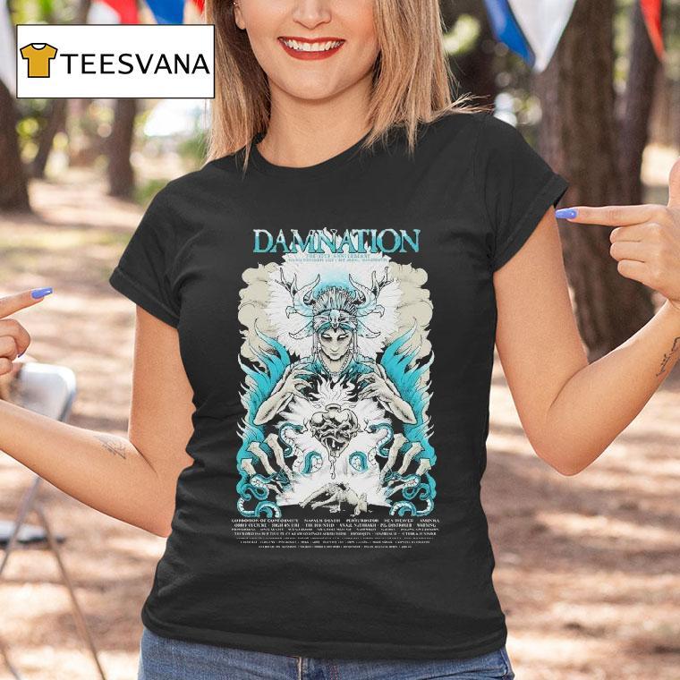 Damnation Oct In Manchester Uk Tour T Shirt Damnation Oct In Manchester Uk Tour T Shirt