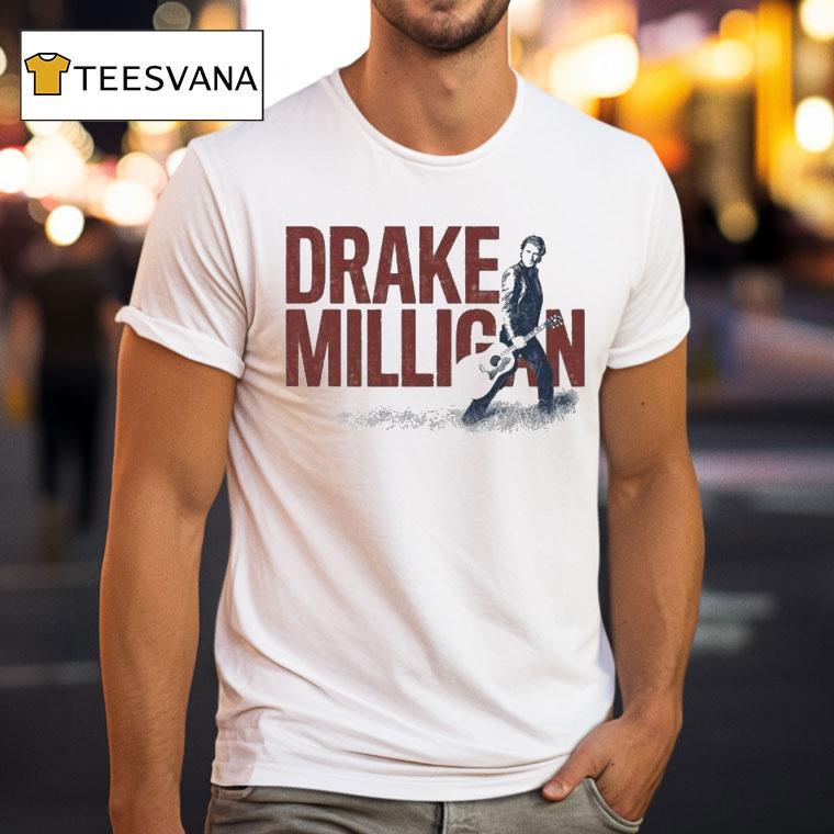 Drake Milligan Silver Guitar Photo T Shirt Drake Milligan Silver Guitar Photo T Shirt