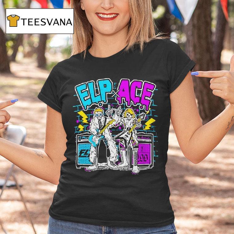 Elp X Ace Skeletons Playing Electric Guitars T Shirt Elp X Ace Skeletons Playing Electric Guitars T Shirt