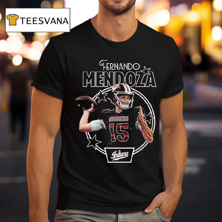 Fernando Mendoza Indiana Hoosiers Crimson T Shirt Fernando Mendoza Indiana Hoosiers Crimson T Shirt