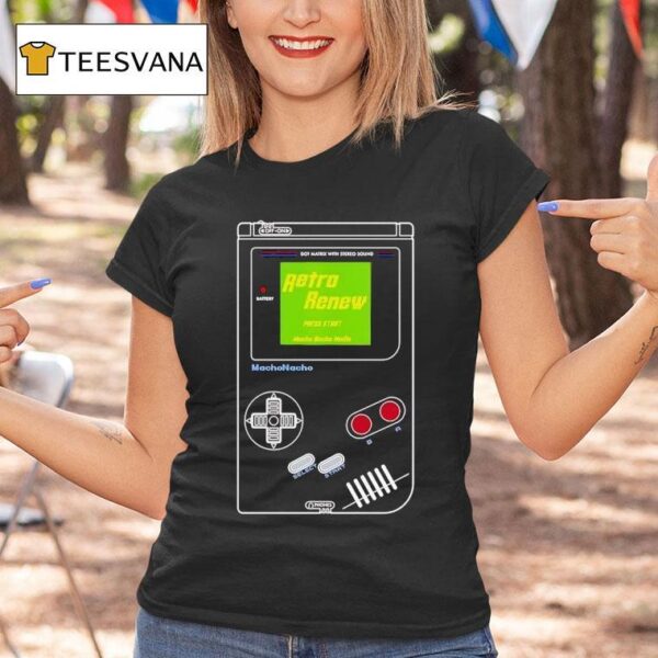 Game Boy Dot Matrix With Stereo Sound Retro Renew Press Star T Shirt